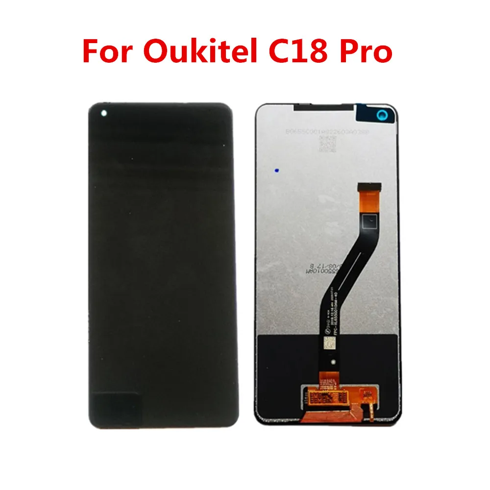 Black Original 6.55 inch For Oukitel C18 Pro LCD Display+Touch Screen Panel Digital Replacement Parts Assembly MT6757 Octa Core | Мобильные