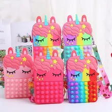 Porte monnaie en silice pour femmes, grand sac à bandoulière à fossettes simples pour filles 
