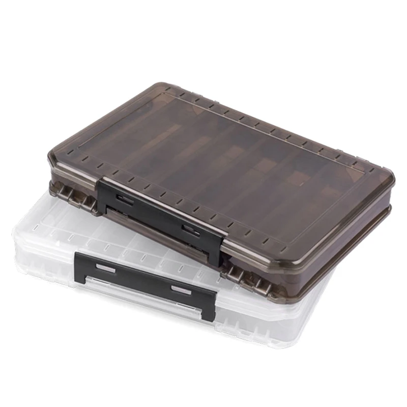 

Double Multi-Function Fly Fishing Tackle Boxes Sided Spinner Plastic Fish Lures Bait Cases Fishing Storage Коробка для рыболовно