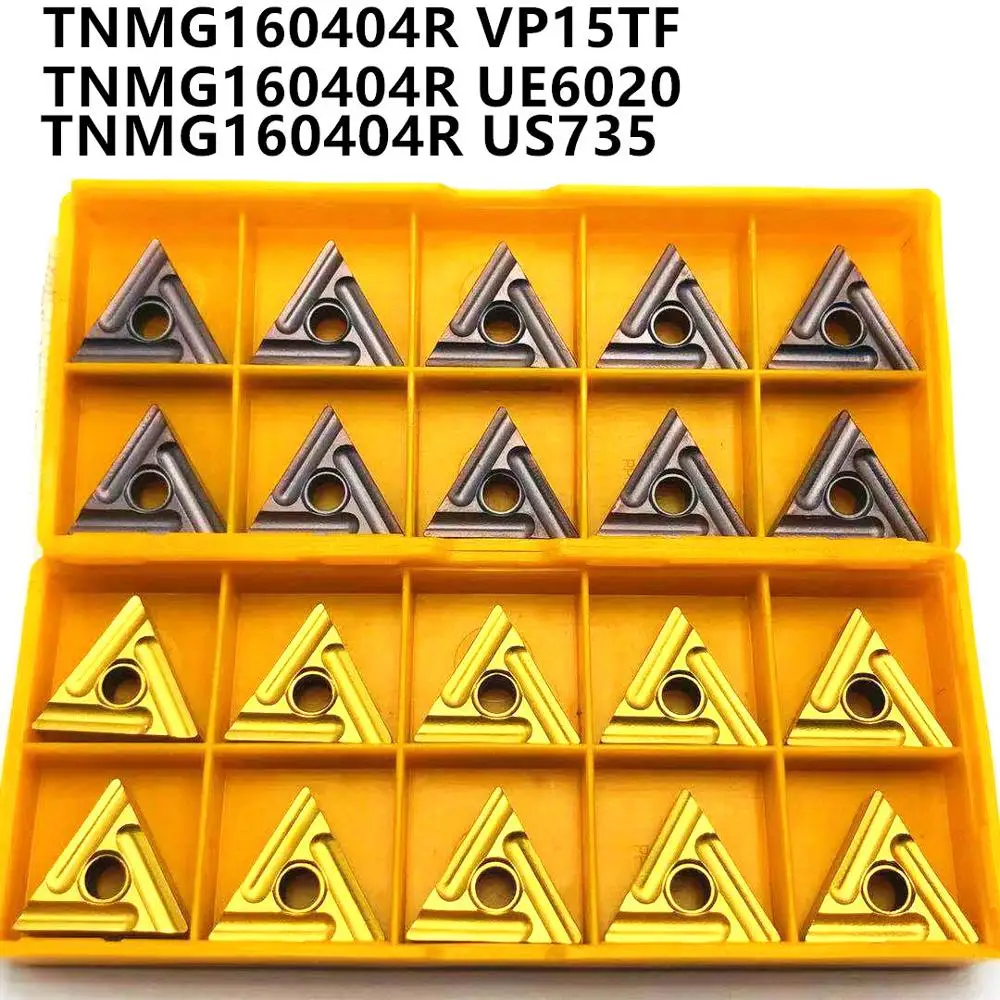 TNMG160404R/L VP15TF UE6020 US735 Высокое качество твердосплавные вставки внешний токарный инструмент TNMG160404 R металлический станок с ЧПУ Запчасти инструмент