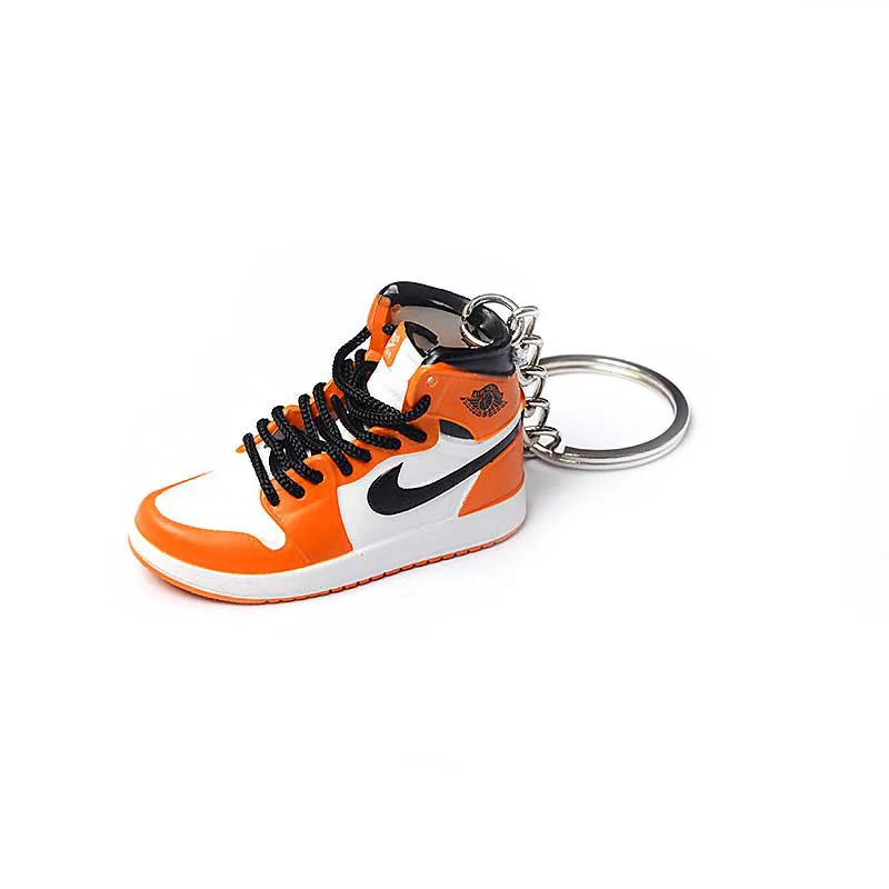 a single shoe w ring Дропшиппинг 1 3D мини-кроссовки «Off white CHICAGO» Спортивная обувь Кроссовки брелки - Цвет: a single shoe w ring