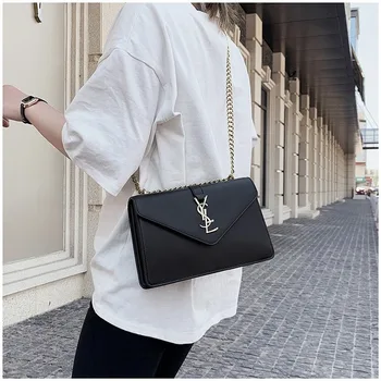 

Fashionable texture chain bag 2020 advanced sense Korean version shoulder messenger bag small square bag