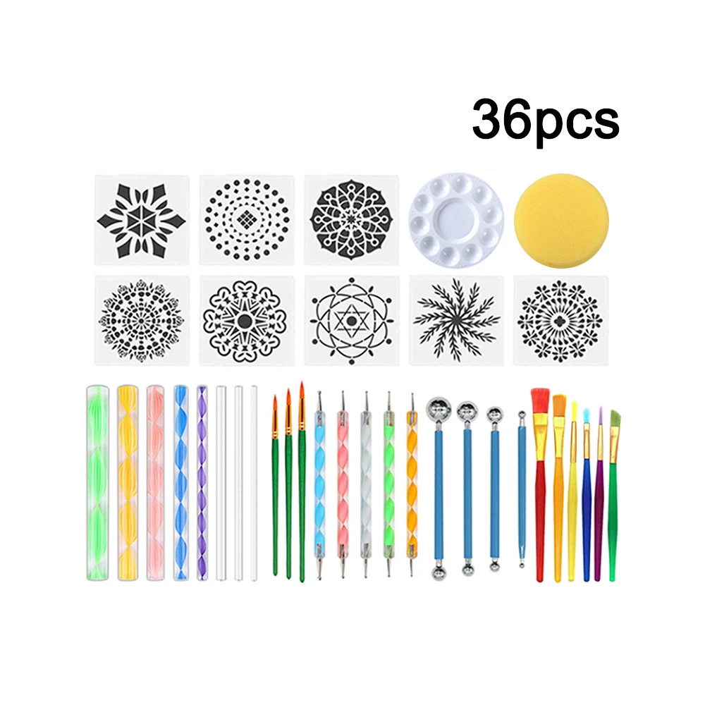 

Useful 36Pcs DIY Pottery Tools Acrylic Paint Stick for Ceramic Rock Glass Porcelain Mug Wood Fabric Canvas Painting Dropshipping
