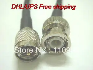 

DHL/EMS Hot 100 pcs Mini UHF Male to BNC Male Straight Crimp RG58 Pigtail-A2