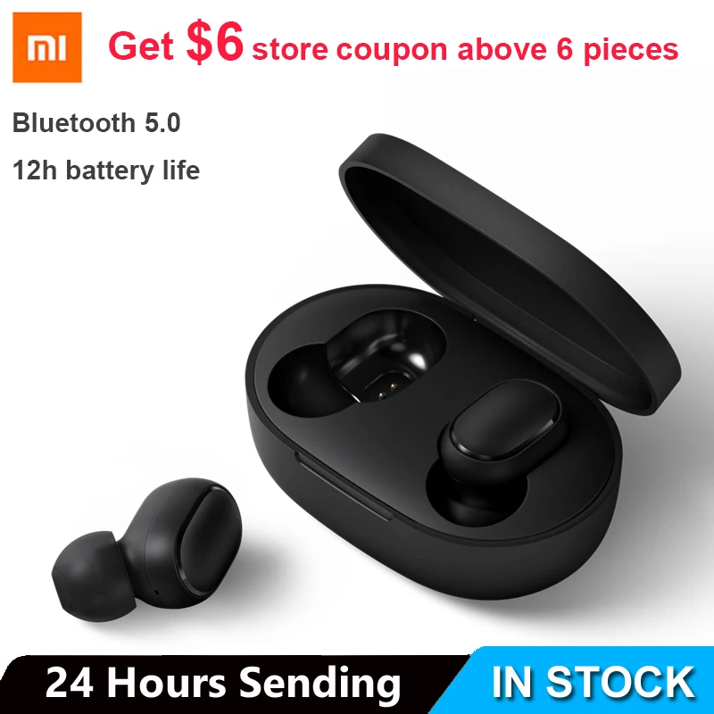 

Xiaomi Redmi Airdots TWS Wireless Bluetooth Earphone or case Stereo bass Voice Control Bluetooth 5.0 Noise reduction Tap Control