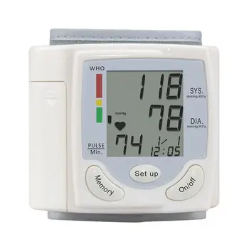

1pc Wrist Blood Pressure Monitor health monitor blood pressure measurement Sphygmomanometer Detects Blood Pressure Heart Rate &