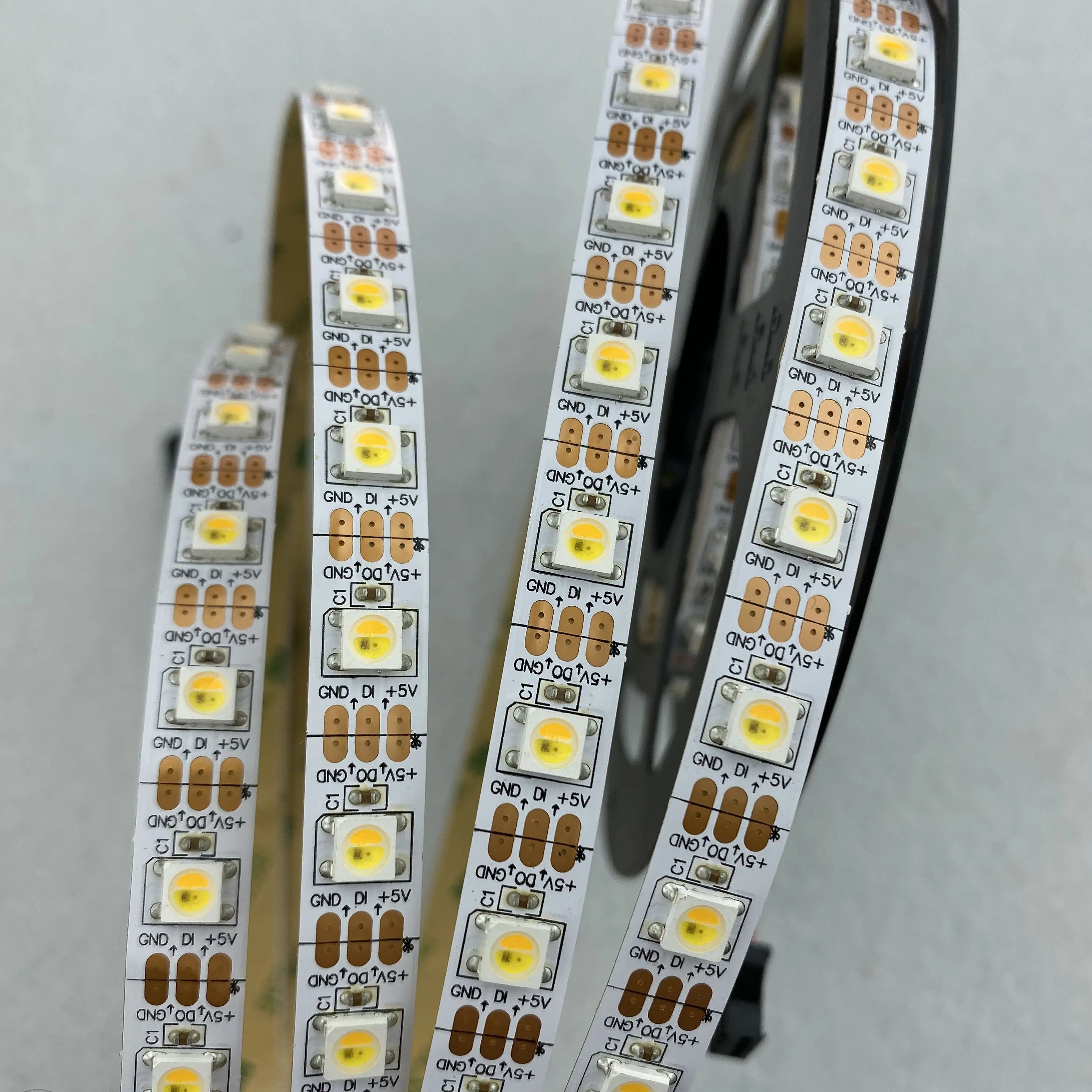 Светодиодная Адресуемая лента SK6812WWA(SK6812 IC + теплый белый холодный янтарные чипы