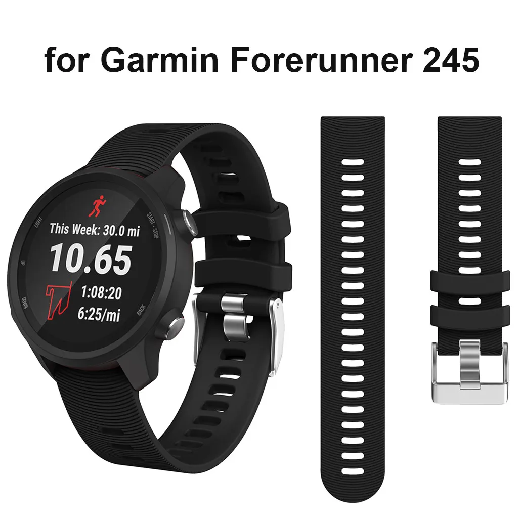 CARPRIE Sport Soft Silicone bracelet Wrist Band for Garmin Forerunner 245/245M Replacement Smart watch Strap Wristband Watchband |