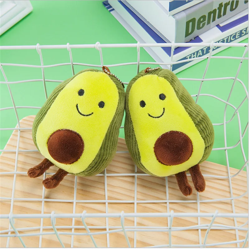 HANDANWEIRAN 1Pc13CM Cute Plush Fruit Avocado Toy Filled PP Cotton Cartoon Doll Pendant Christmas Gift Girl And Boy Holiday Gift