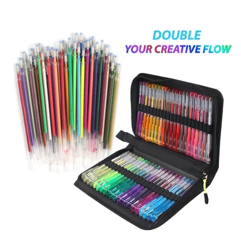 

60pcs Gel Pens and 60pcs Refills Set for Coloring Books Artist Colored Gel Marker Pens Set for Drawing Writing HYD88