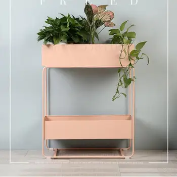 

Nordic Simple Floating Window Flower Frame Wrought Iron Living Room Indoor Floor Flower Pot Shelf Balcony Fleshy Flower Rack She