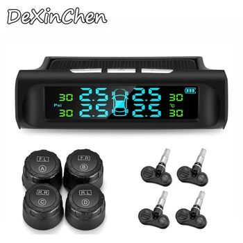 

Smart Car TPMS Tyre Pressure Monitoring System Solar Power Digital LCD Display Auto Security Alarm Systems Tyre Pressure