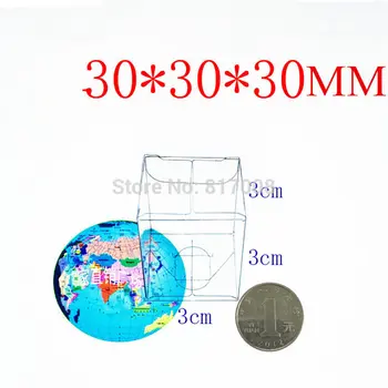 

100pcs 3*3*3 cm PVC Clear Transparent Candy Box Gifts Birthday Wedding Favor Holder Chocolate Candy Boxes Event Sweet Candy Bags