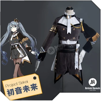 

2020 Game Project Sekai Hatsune Miku Military Uniform Cosplay Costume Miku Cosplay Outfit With Crown H