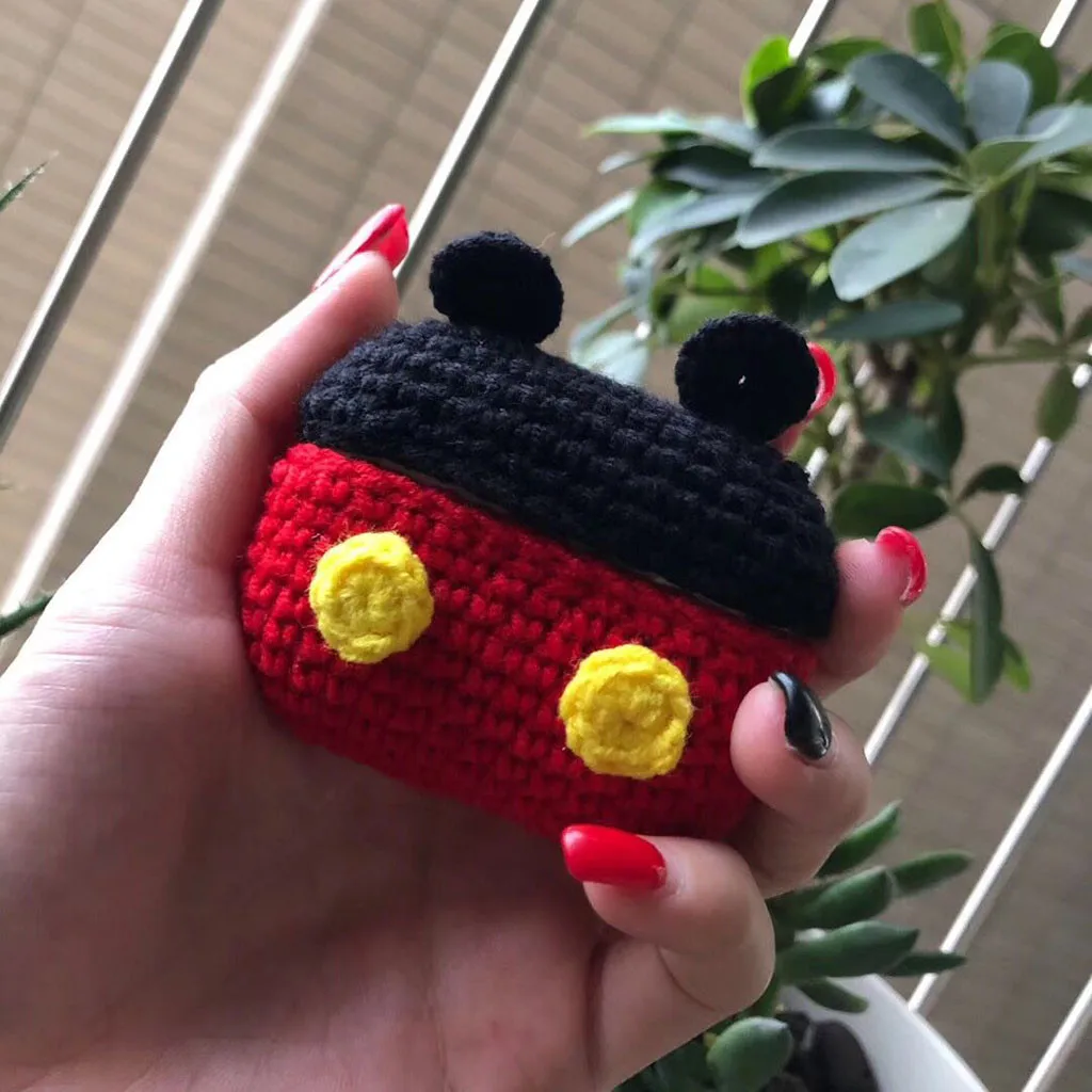 For AirPods Pro 2019 Case Knitted Lovely plush Anti-lost Protective Skin Cover For Air-Pods 3 Airpods Accessories 2019 1104#C