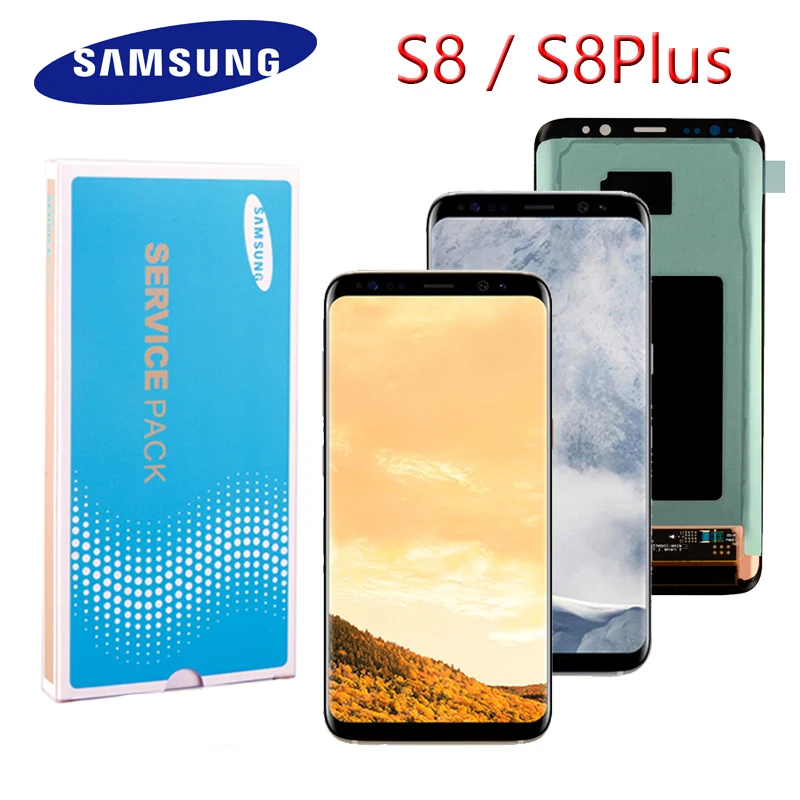 S8 LCD G950f Display Touch-Screen G955F Super-Amoled Samsung Galaxy Plus ORIGINAL Digitizer