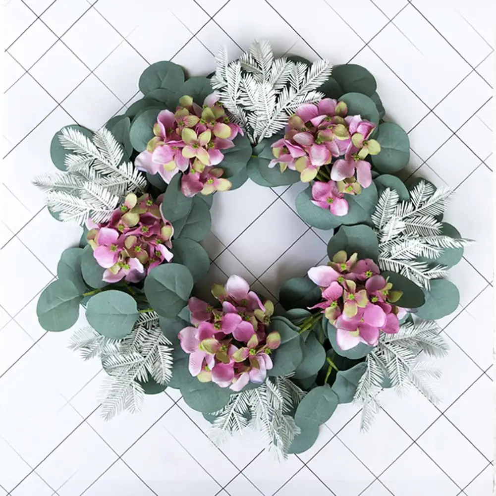 

Artificial Door Knocker Simulation Silk Rose Flowers Wreath Foam Straw Garland Wedding Decoration Home Party Decor Flores