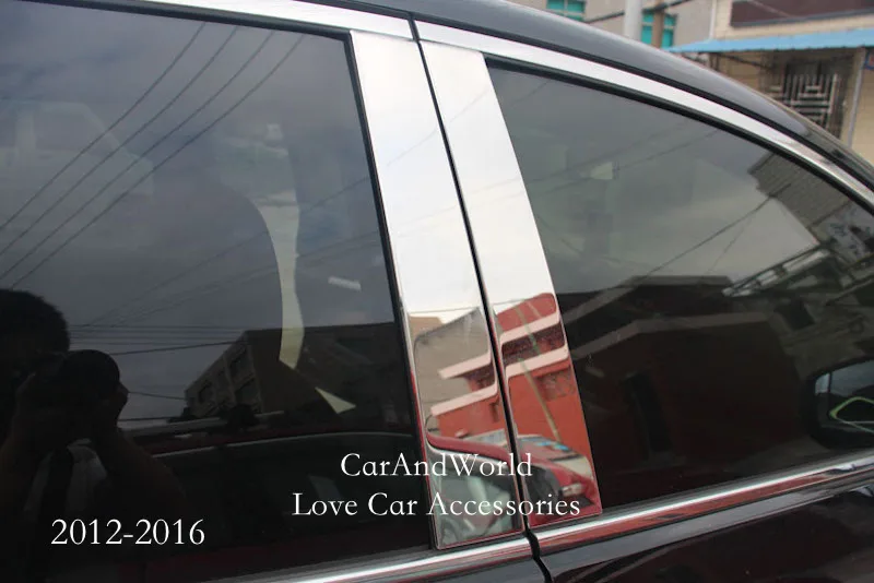 Для Honda CRV аксессуары для CR-V 2007-2011 2012- нержавеющая сталь оконная колонна планки центральная колонна чехлы украшения автомобиля