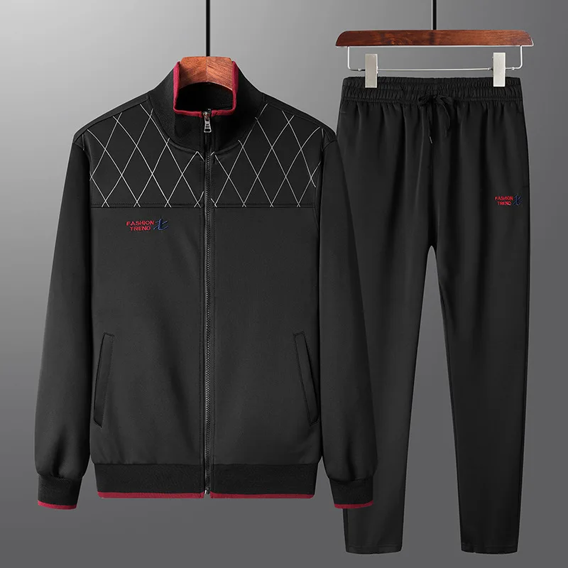 

Autumn Winter Men Sport Suit Zip Up Coat Jacket Sweatshirt+pant Casual Jogger Running Workout Outfit Set Sport Suit Sweatsuits