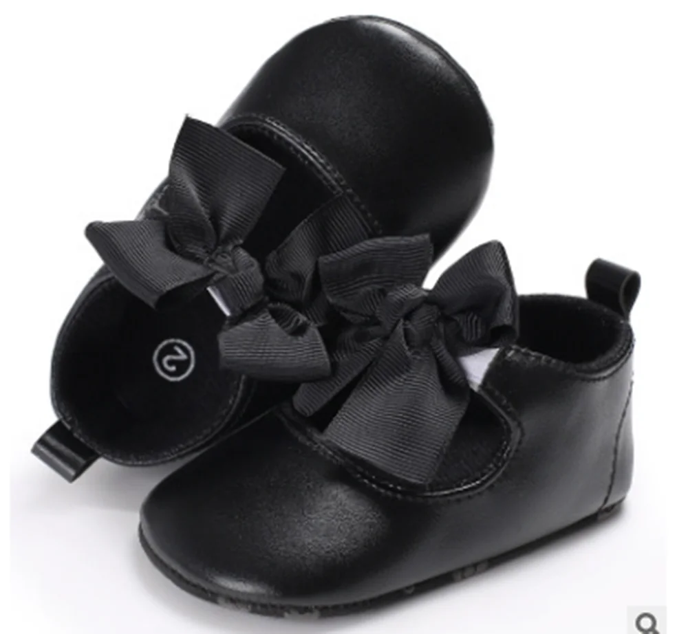 Black Pudcoco/Детское платье; обувь из искусственной кожи для малышей; детская обувь принцессы для детей; платье для девочек; туфли на плоской подошве для свадебной вечеринки - Цвет: Black