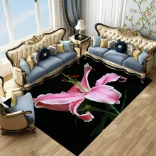 Цветочные прямоугольные Полиэстеровые Противоскользящие коврики напольные Домашние коврики для гостиной и качественный коврики для ванной комнаты