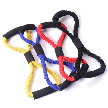 

2020 Hot Yoga Gum Fitness Resistance 8 Word Chest Expander Rope Workout Muscle Fitness Rubber Elastic Bands for Sports Exercise