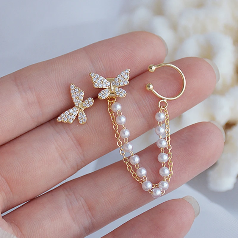 

New Cute Butterfly Earrings for Women Designer Creativity Luxury Jewelry High Quality S925 Needle Micro-inlaid AAA Zircon Party