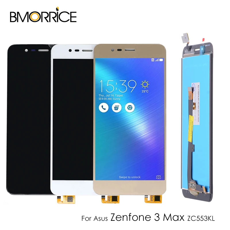

5.5" LCD Display For Asus Zenfone 3 Max ZC553KL Touch Screen Digitizer Replacement Assembly Black White Gold No Frame