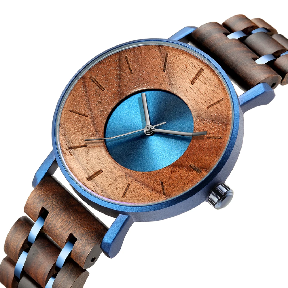 Men's Wooden Quartz Watches in Wood Top Brand Luxury Military Sports Watch Waterproof Clock Male Relogio Masculino WW008 wood baseball bat 54cm hardball wooden baseball bats natural hardwood bat softball wooden bat outdoor sports fitness tool