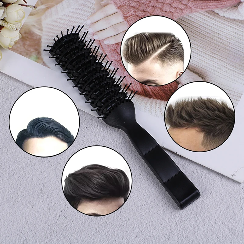 Hot Hair Comb Curling Hairbrush Big Bent Comb Women Plastic Nylon Massage Hair Care Styling Hair Brushes Hair Combs 1pc