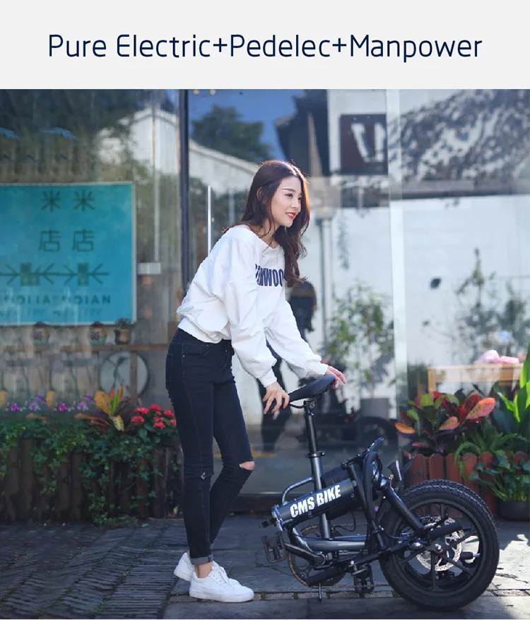 Городской CMS ebike F16 CMS-F16 Электрический складной велосипед с литиевой батареей