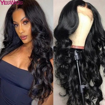 

Hairvev Human Hair Wigs 4*4 Lace Front Human Hair Wig Body Wave Wig Brazilian Lace Front Wigs For Black Women Remy Hair With Bab