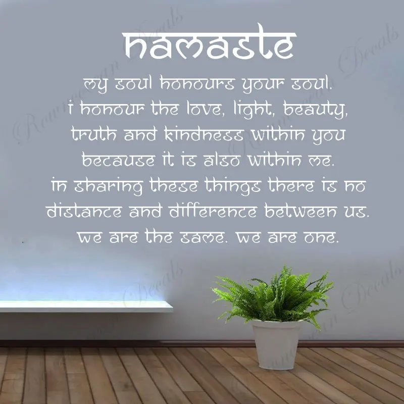 

Namaste Lotus Quote Wall Decal Yoga Studio Text Window Sticker Vinyl Home Decoration Accessories Wallpaper Removable Mural S058