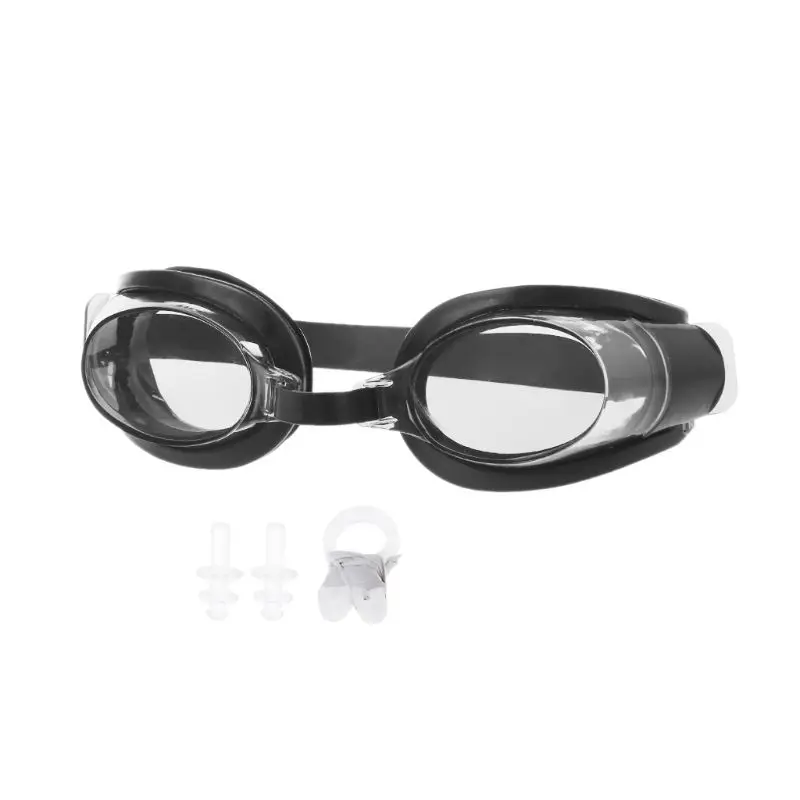 Регулируемые очки для плавания для детей и подростков, очки для плавания, спортивная одежда для плавания с ушками и зажимом для носа