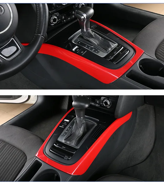 WOHOOD Voiture Décorer Garniture Couverture Décoration Cadre Changement  Vitesse Console Centrale Voiture Pour Audi A4 B8 A5 2009 2010 2011 2012  2013 2014 2015 2016 (Color : Le noir) : : Auto et Moto