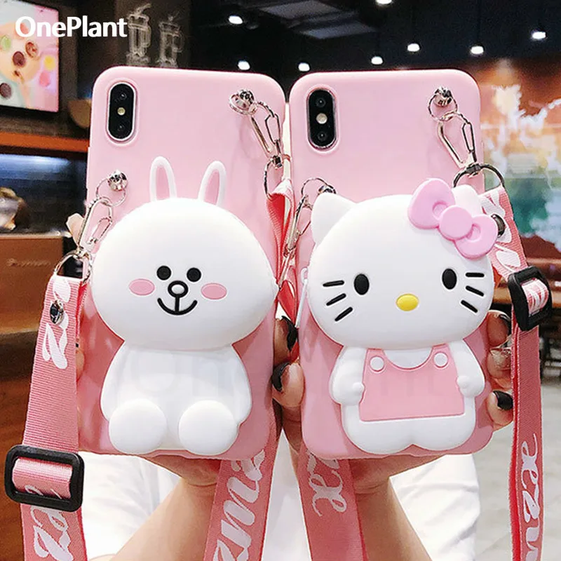 Cute Cartoon 3D Silicone Storage bag Phone Case For iPhone X XR Xs Max 6 6s 7 8 Plus Rubber Cover For Samsung S8 S9 S10 Note 8 9
