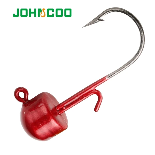 JOHNCOO 6pcs Ned Rig Jig Head 1.6g-5.5g Finesse Mushroom Jig Heads Hook for