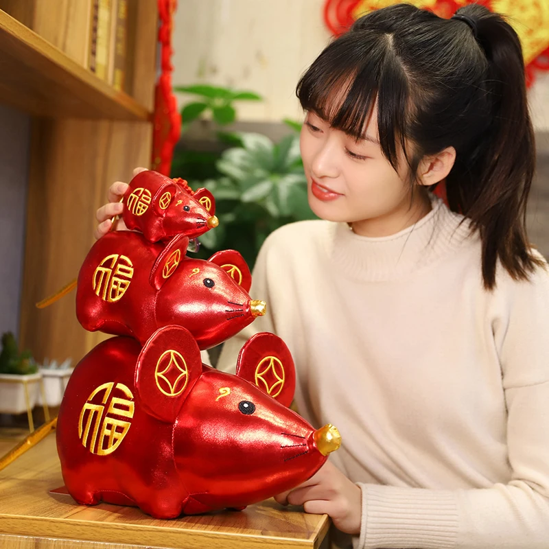 1 PC/25 37 см Лидер продаж мини красный Мышь плюшевые игрушки небольшой кулон в виде милых животных крыса плюшевые игрушки куклы девушки подарки для детей