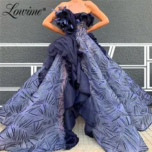 Robe De Soiree темно-синие платья для выпускного вечера с перьями, исламское вечернее платье, Дубай, вечерние платья, Ближний Восток, новое женское платье на заказ