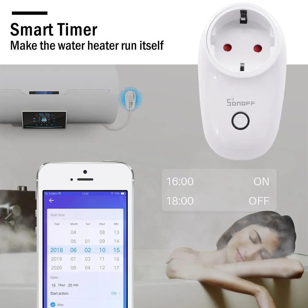 S26 WiFi Smart Socket US/UK/AU/EU Wireless Plug Power Sockets Smart Home Switch Work With Alexa Google Assistant APP Remote