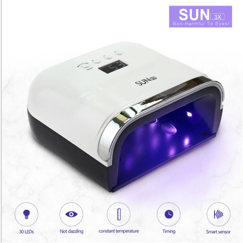 

48W SUN3X Smart Nail Phototherapy Machine LCD Display Dual Light Source Painless Mode Nail Lamp Uv Light Nail Dryer