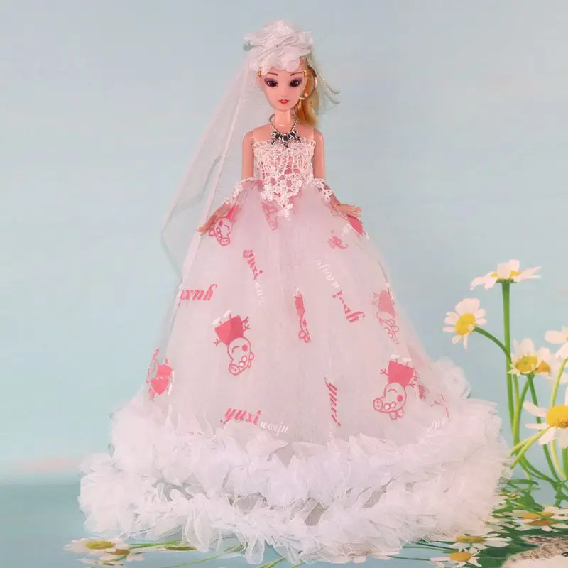 Кавайные игрушки 30 см милые куклы Барби Кукольное свадебное платье куклы для девочек 5 цветов Игрушки для девочек подарок на день рождения Рождественский подарок