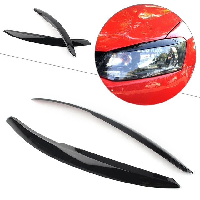 Glänzend Schwarz Auto Scheinwerfer Lampe Augenbraue Augenlid Trim Abdeckung  Für VW Polo Mk5 6R 6C 2010 2011 2012 2013 2014 2015 2016 2017 2Pcs -  AliExpress