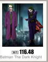 DC Joker Film Costume The Joker Cosplay Arthur Fleck Batman Vest Mask Wigs T-shirt Suit Coat Blazer Adult Halloween Custom