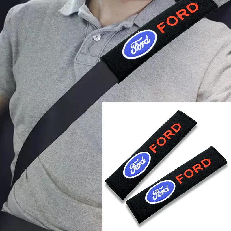 

Car Brand Logo Seat Belt Cover Auto Gordel for Fords Focus 2 3 1 MK2 MK3 MK1 Fusion Seat Belt Protector Car Accessories Interior