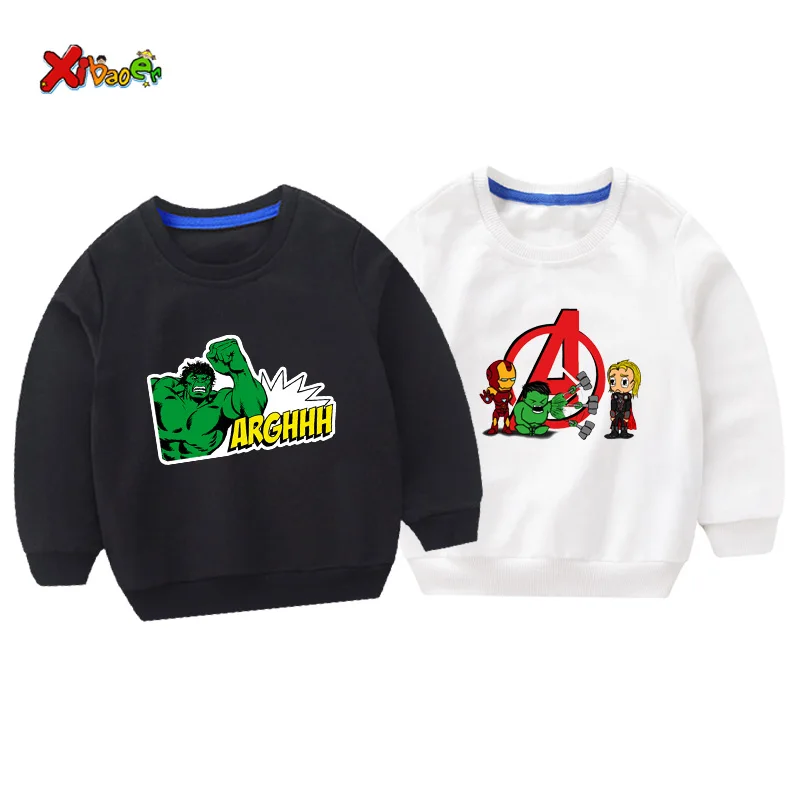 

Kids Cartoon Sweatshirts Winter Spring Autumn Children HoodiesBoys Hoodies Avengers Marvel Hulk Captain Sweatshirt for Boys