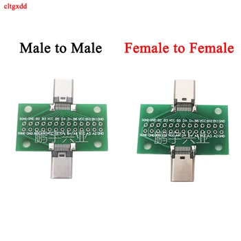 

Male to Female Type c Universal test board PCB board with USB 3.1 Port 20.6 * 36.2 MM Test plate WITHOUT pins