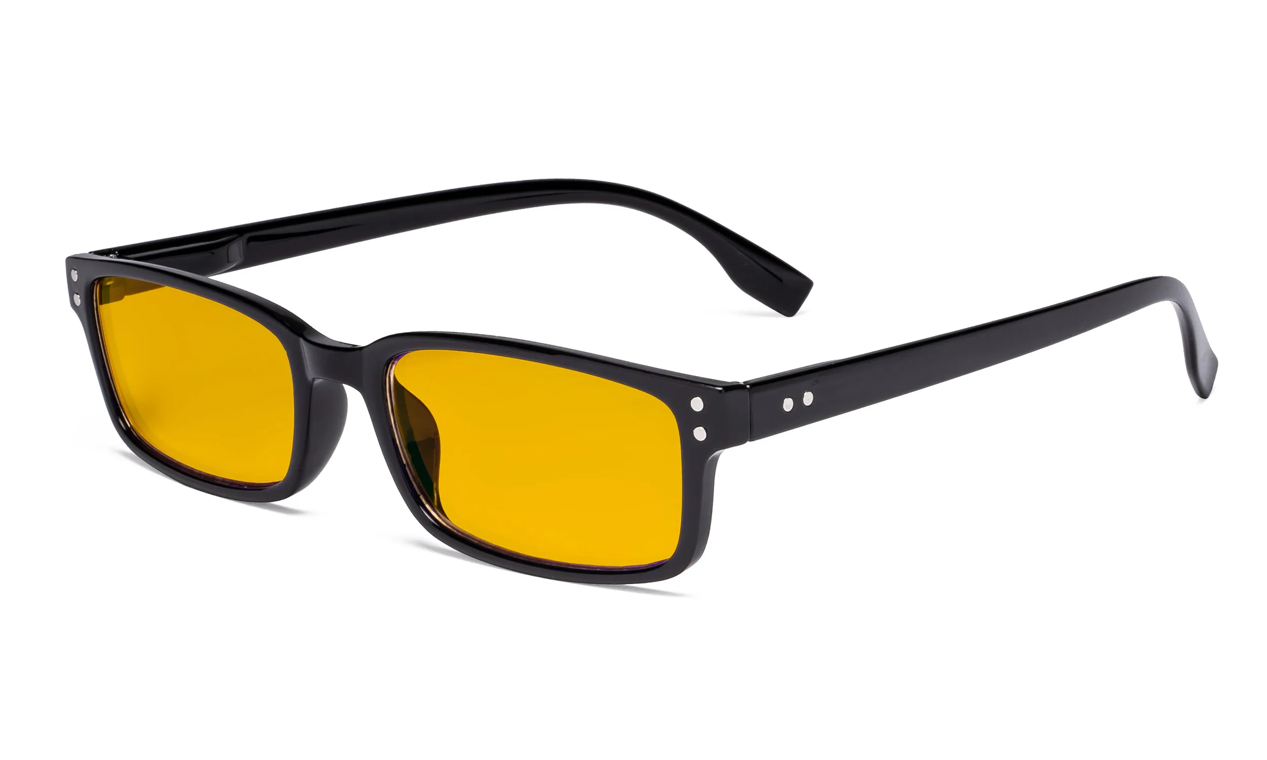 Black HP097 Eyekepper, синий светильник, блокирующие очки с желтым фильтром, линзы для компьютера, очки для мужчин и женщин - Цвет оправы: Black