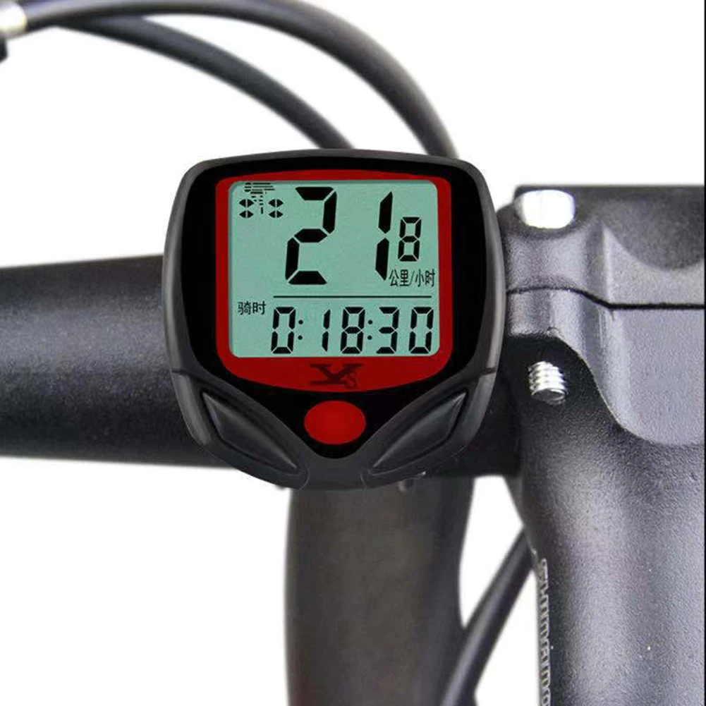 Mountain Bike Waterproof Wireless Computer Bicycle LCD Speedometer Odometer R3A5 