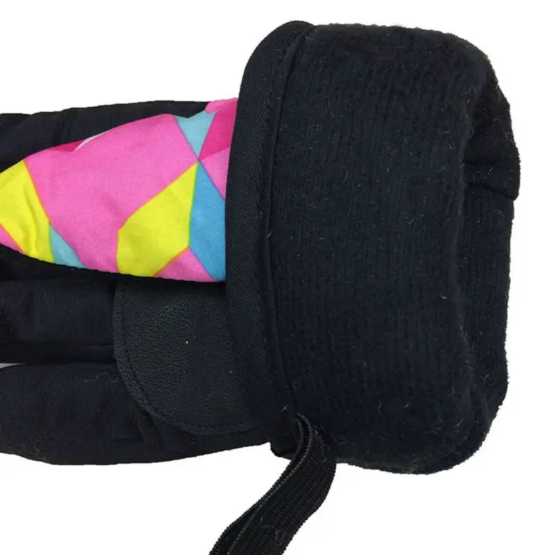Waterproof Winter Skiing Snowboarding Gloves Warm Mittens For Kids Full-Finger Gloves Strap for Sports, Skiing, Cycling